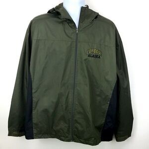 Polar Hooded Zip Up Jacket Mens Size Large Cordova Alaska